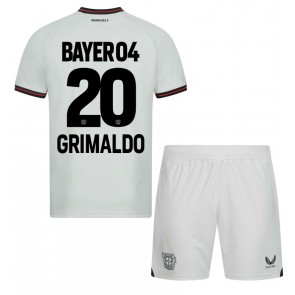 Bayer Leverkusen Alejandro Grimaldo #20 Replika Babytøj Udebanesæt Børn 2023-24 Kortærmet (+ Korte bukser)